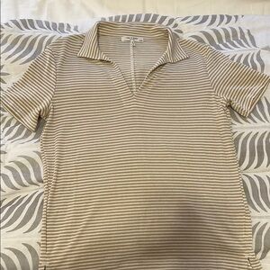 Rag and Bone Striped Knit Polo Shirt